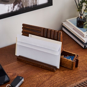 Bryant Mango Wood Desk Organiser