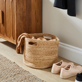 Round Jute Storage Basket