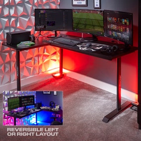 X Rocker Panther XL Reversible Corner Gaming Desk X Rocker Panther XL Reversible Corner Gaming Desk
